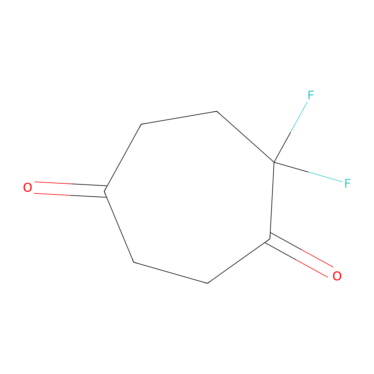 5,5-Difluorocycloheptane-1,4-dione molecular structure, CAS 2764005-63-0