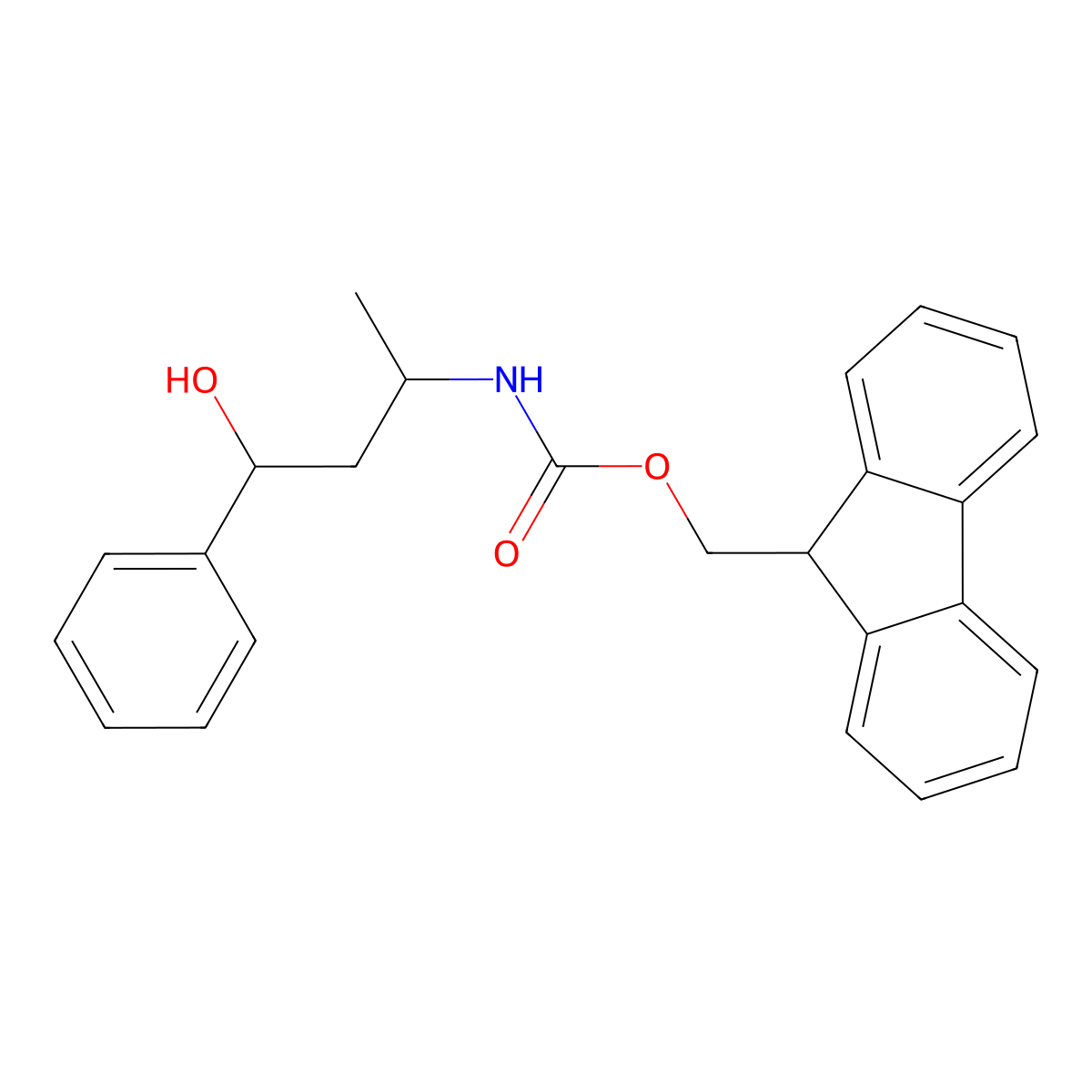 (9H-fluoren-9-yl)methyl N-(4-hydroxy-4-phenylbutan-2-yl)carbamate molecular structure, CAS 2764006-02-0