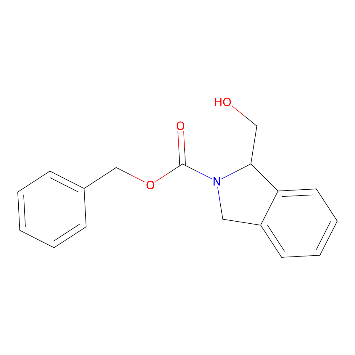 benzyl 1-(hydroxymethyl)-2,3-dihydro-1H-isoindole-2-carboxylate molecular structure, CAS 2764006-81-5