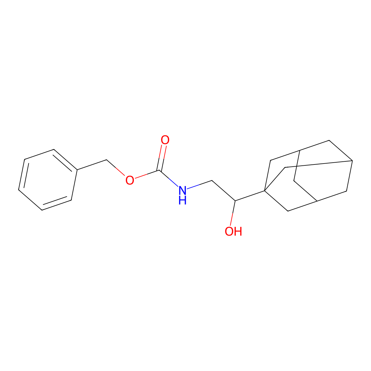 benzyl N-[2-(adamantan-1-yl)-2-hydroxyethyl]carbamate molecular structure, CAS 2764006-84-8