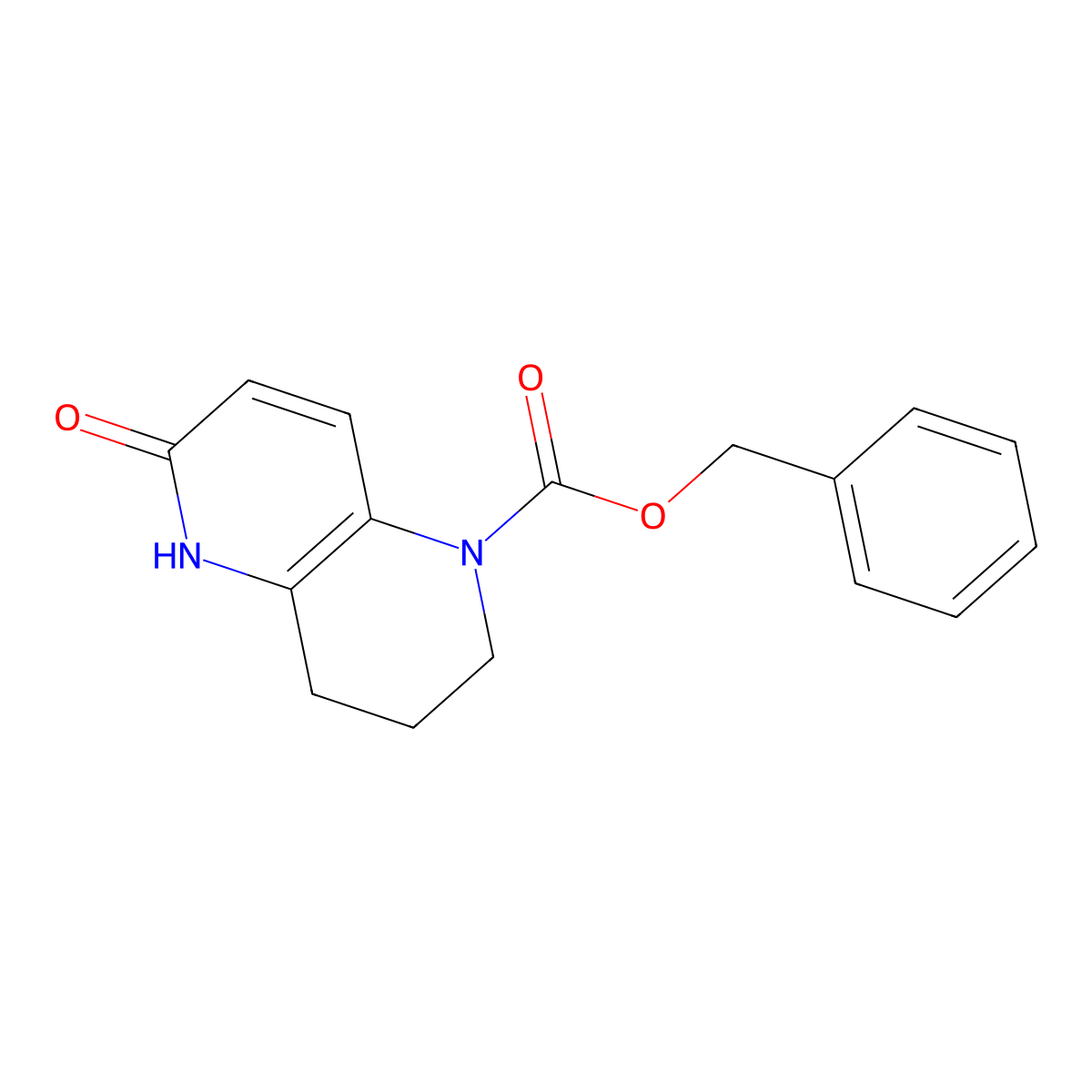 Benzyl 6-hydroxy-1,2,3,4-tetrahydro-1,5-naphthyridine-1-carboxylate molecular structure, CAS 2764007-35-2