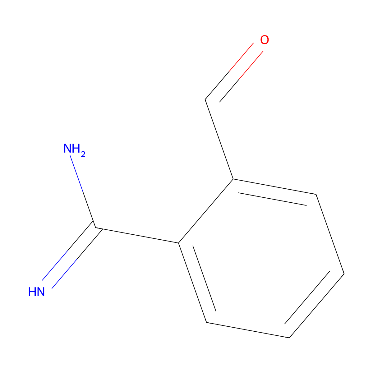 2-Formylbenzene-1-carboximidamide molecular structure, CAS 2764007-37-4