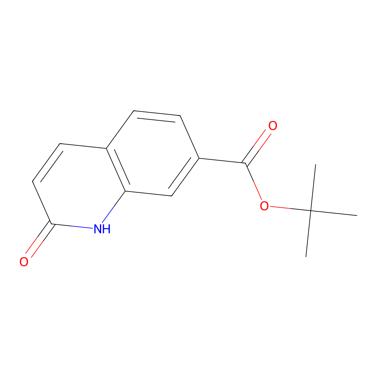 Tert-butyl 2-hydroxyquinoline-7-carboxylate molecular structure, CAS 2764008-38-8