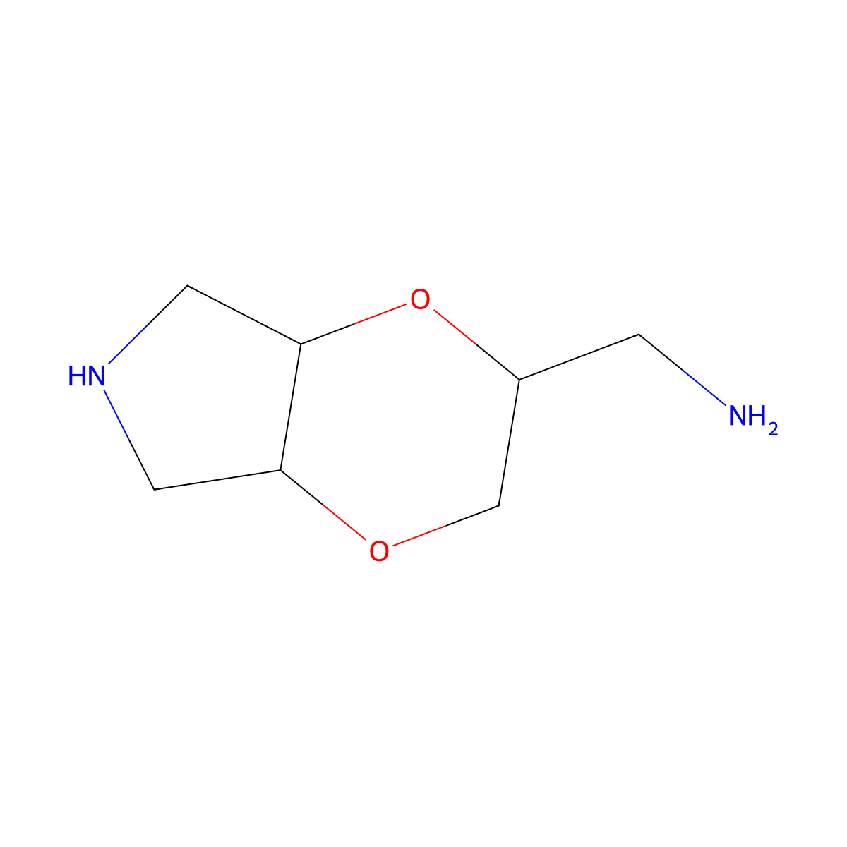 1-{hexahydro-2H-[1,4]dioxino[2,3-c]pyrrol-2-yl}methanamine molecular structure, CAS 2764008-55-9