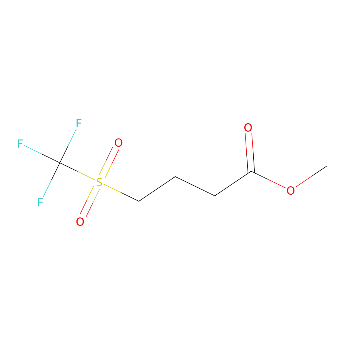 Methyl 4-trifluoromethanesulfonylbutanoate molecular structure, CAS 2764008-99-1