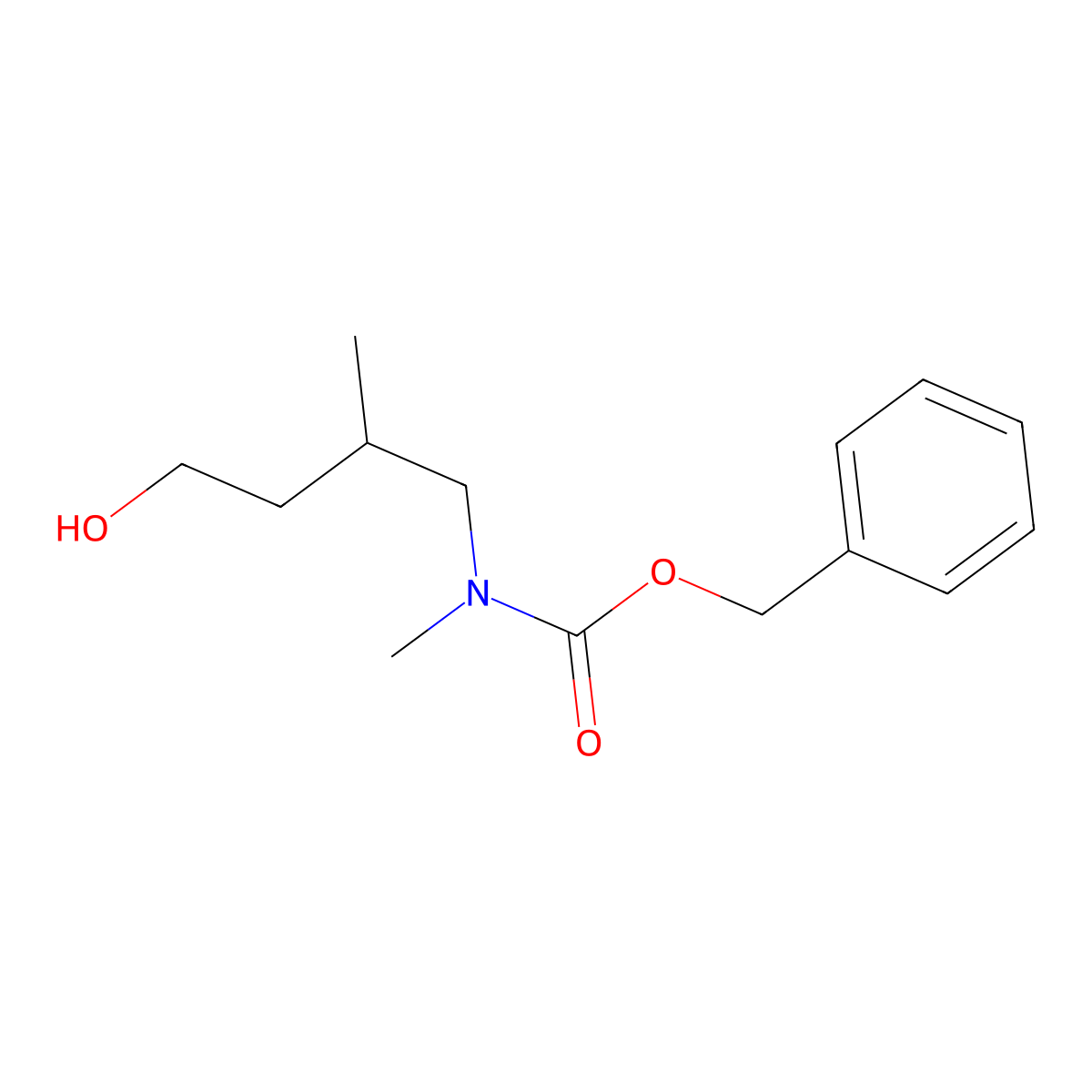 benzyl N-(4-hydroxy-2-methylbutyl)-N-methylcarbamate molecular structure, CAS 2764009-44-9