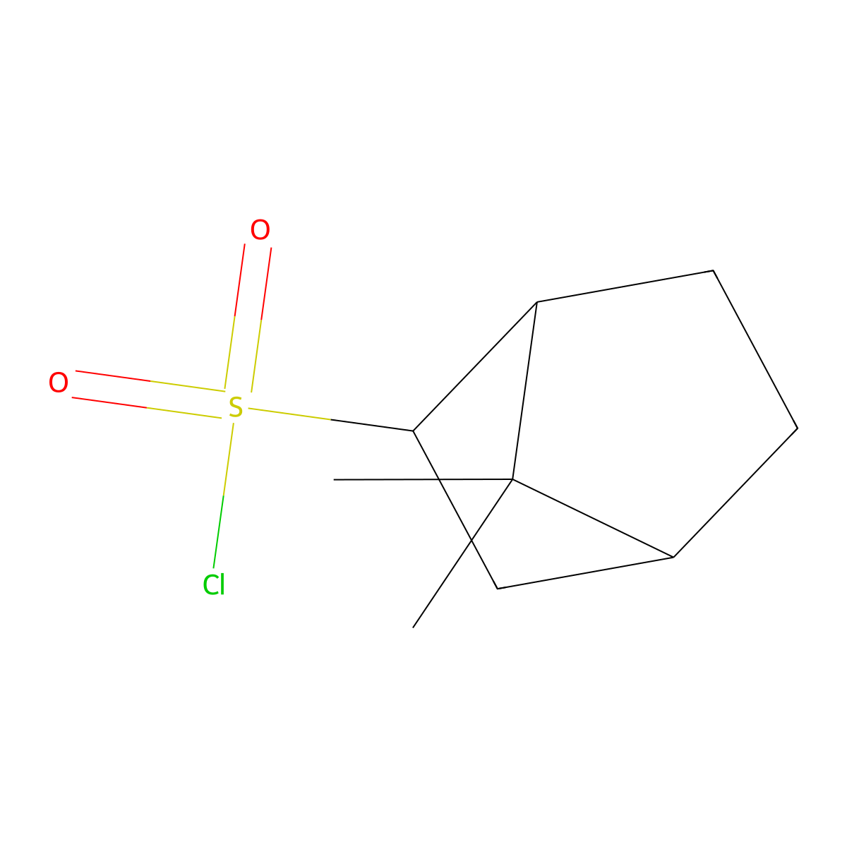 rac-(1R,2S,4R)-7,7-dimethylbicyclo[2.2.1]heptane-2-sulfonyl chloride molecular structure, CAS 2764009-88-1