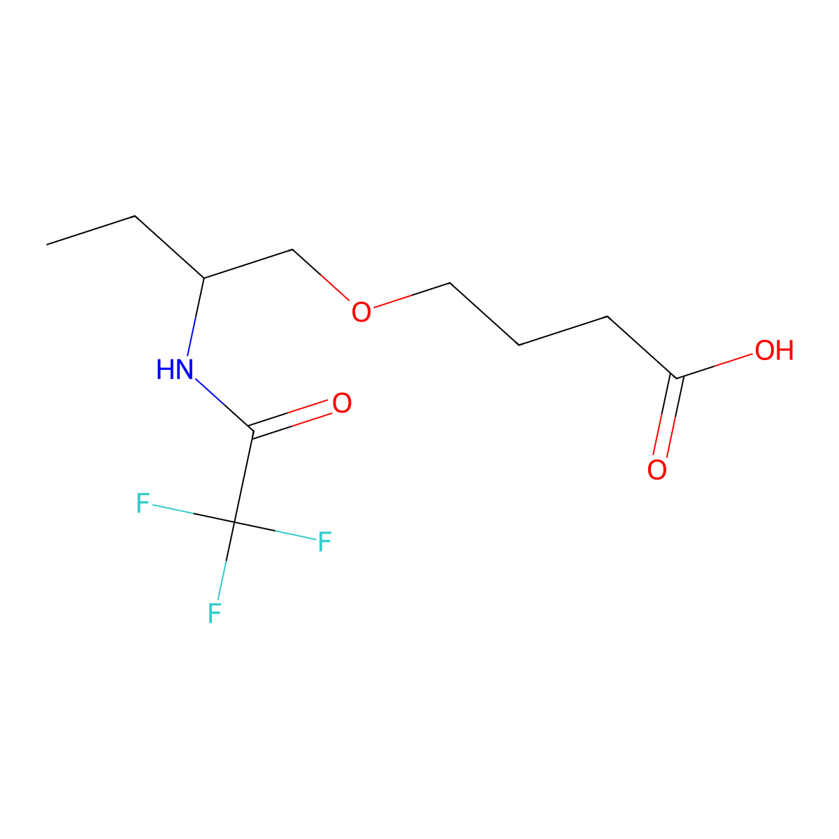 4-[2-(2,2,2-Trifluoroacetamido)butoxy]butanoic acid molecular structure, CAS 2764010-13-9