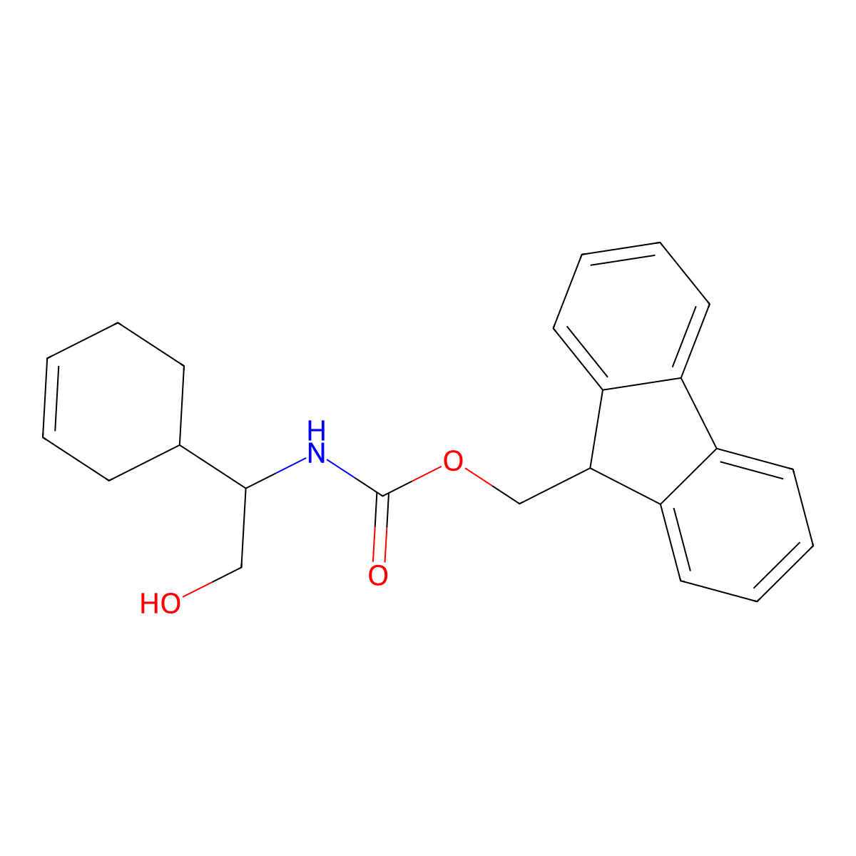 (9H-fluoren-9-yl)methyl N-[1-(cyclohex-3-en-1-yl)-2-hydroxyethyl]carbamate molecular structure, CAS 2764010-19-5