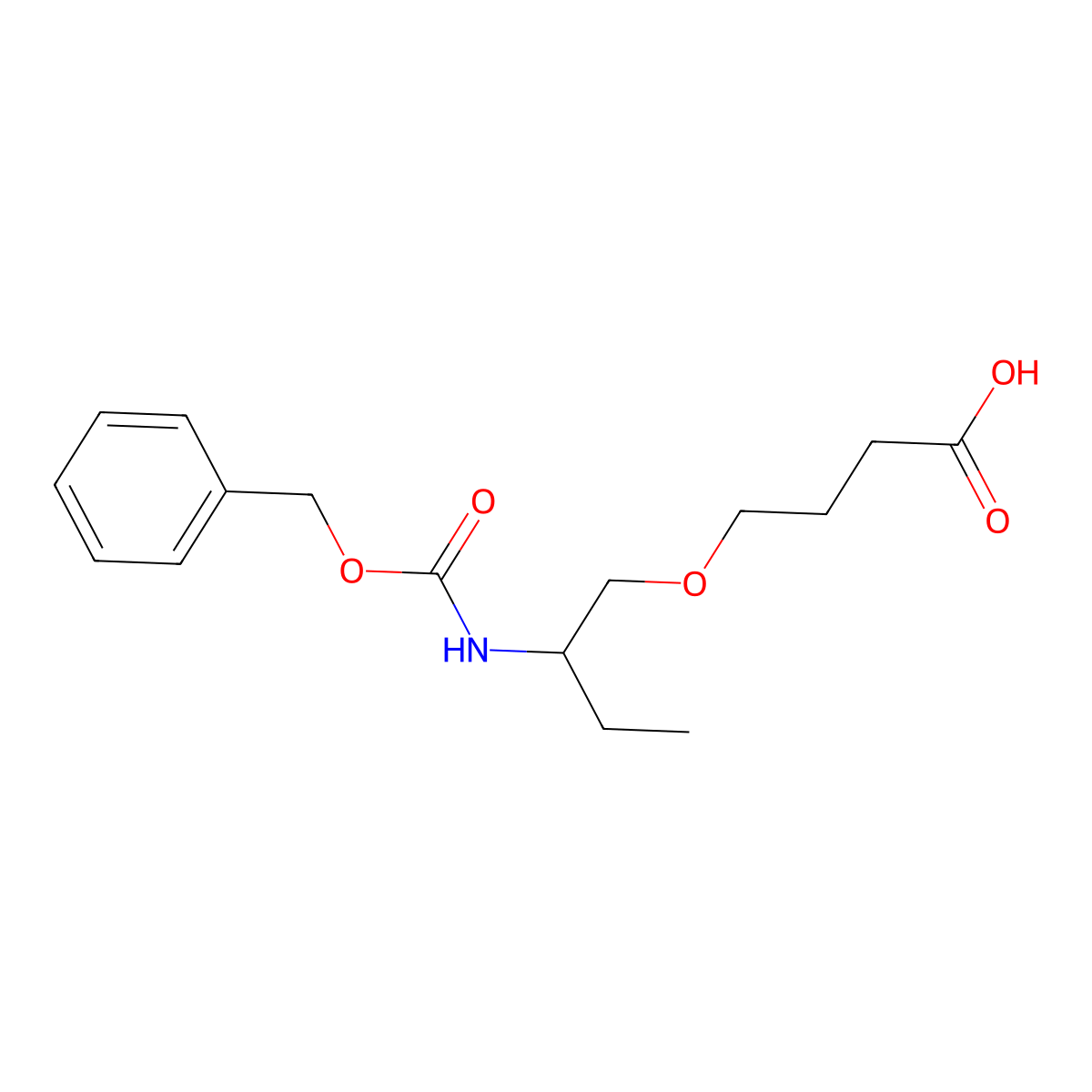 4-(2-{[(Benzyloxy)carbonyl]amino}butoxy)butanoic acid molecular structure, CAS 2764010-25-3