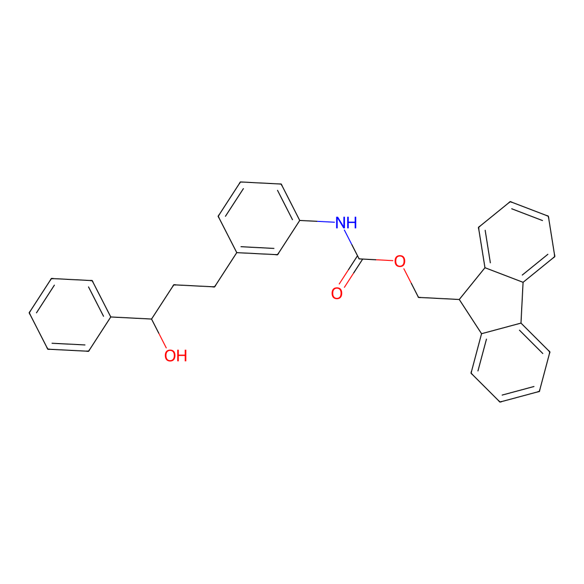 (9H-fluoren-9-yl)methyl N-[3-(3-hydroxy-3-phenylpropyl)phenyl]carbamate molecular structure, CAS 2764011-61-0