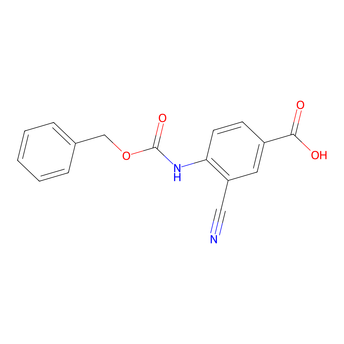 4-{[(Benzyloxy)carbonyl]amino}-3-cyanobenzoic acid molecular structure, CAS 2764011-70-1