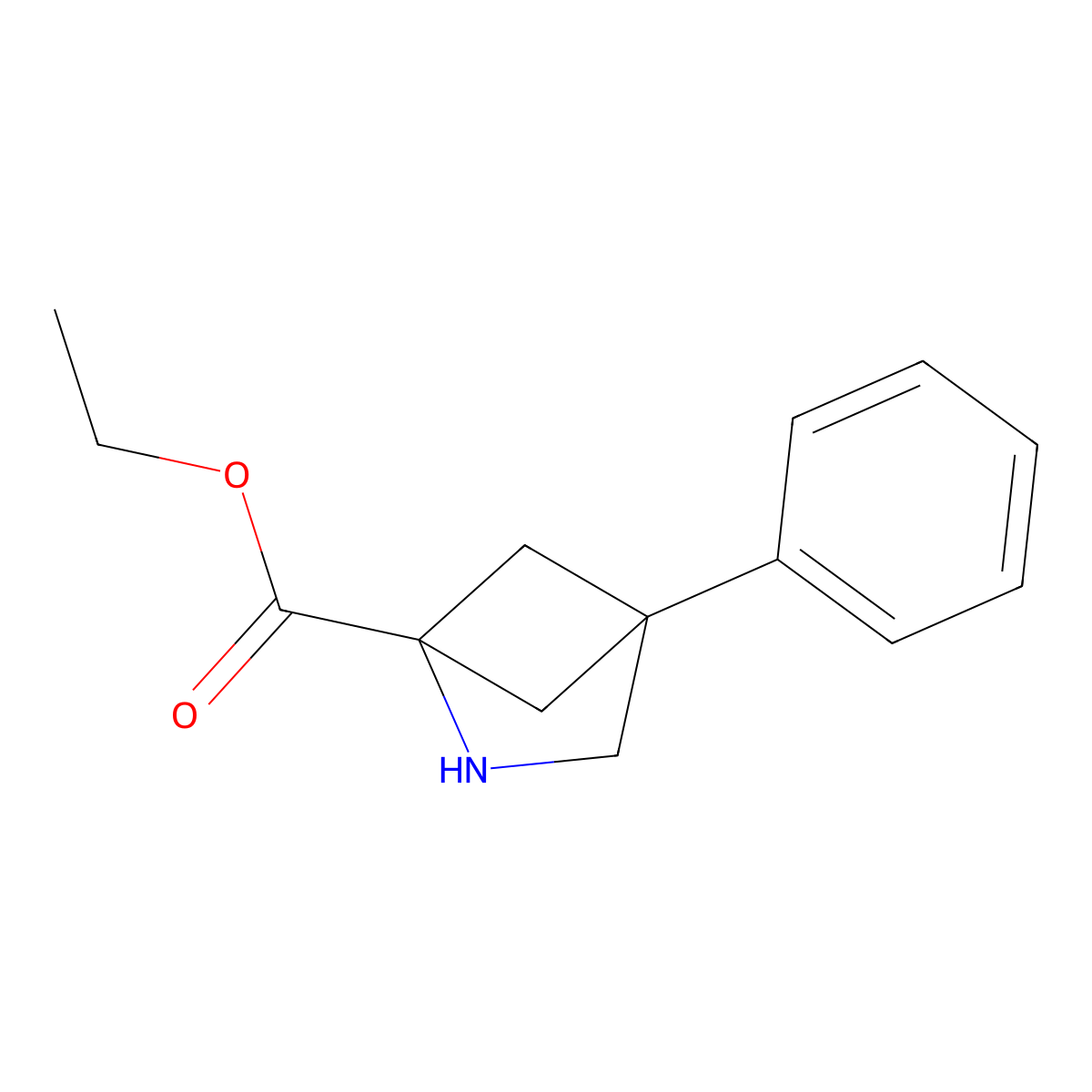 Ethyl 4-phenyl-2-azabicyclo[2.1.1]hexane-1-carboxylate molecular structure, CAS 2764011-82-5
