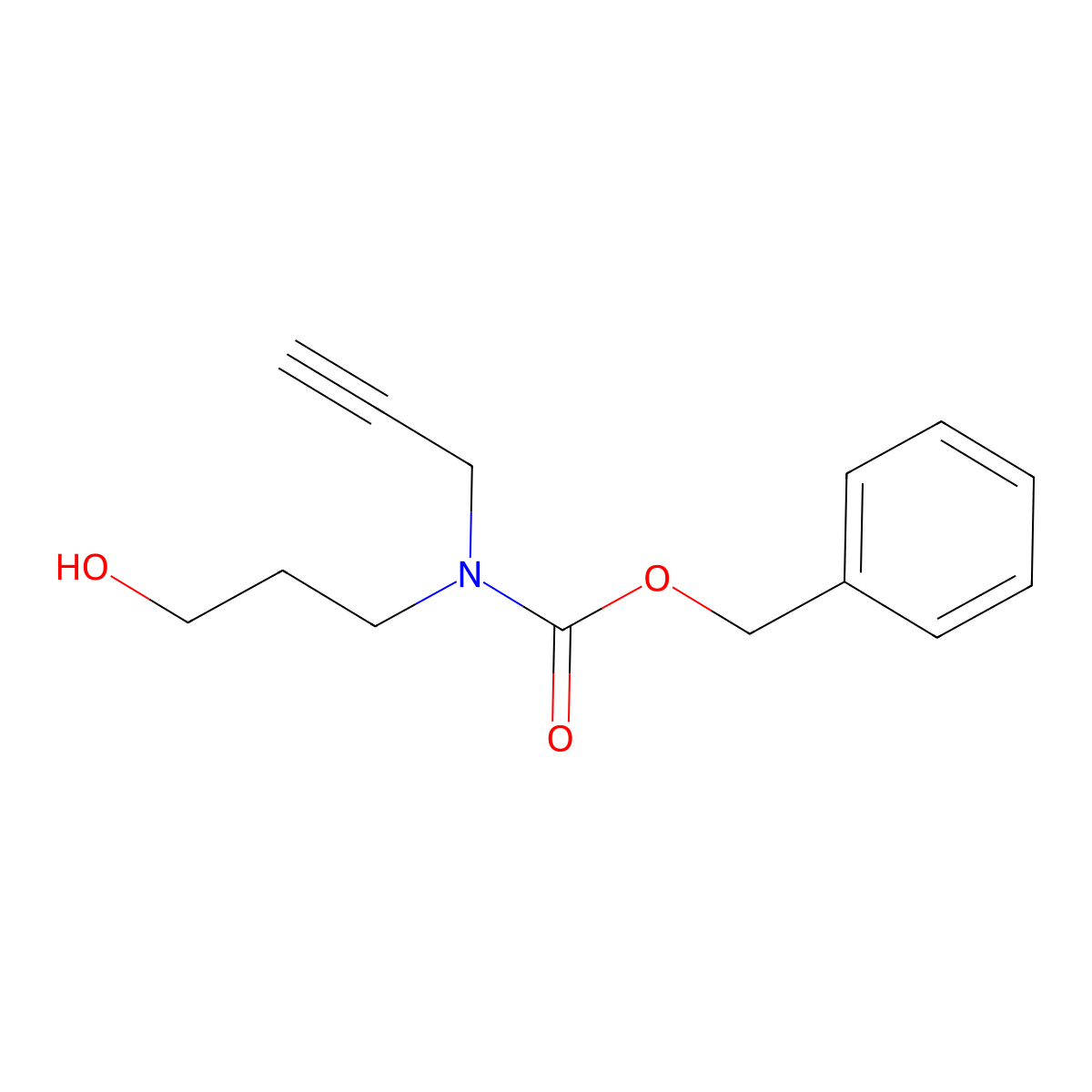 benzyl N-(3-hydroxypropyl)-N-(prop-2-yn-1-yl)carbamate molecular structure, CAS 2764012-32-8