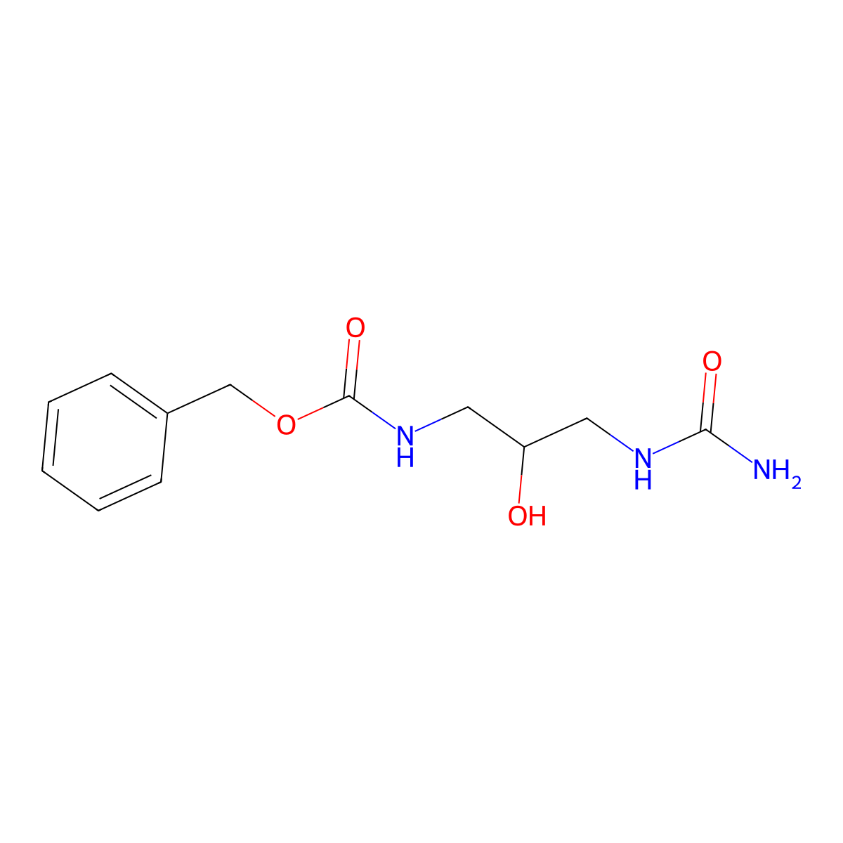 benzyl N-[3-(carbamoylamino)-2-hydroxypropyl]carbamate molecular structure, CAS 2764012-61-3