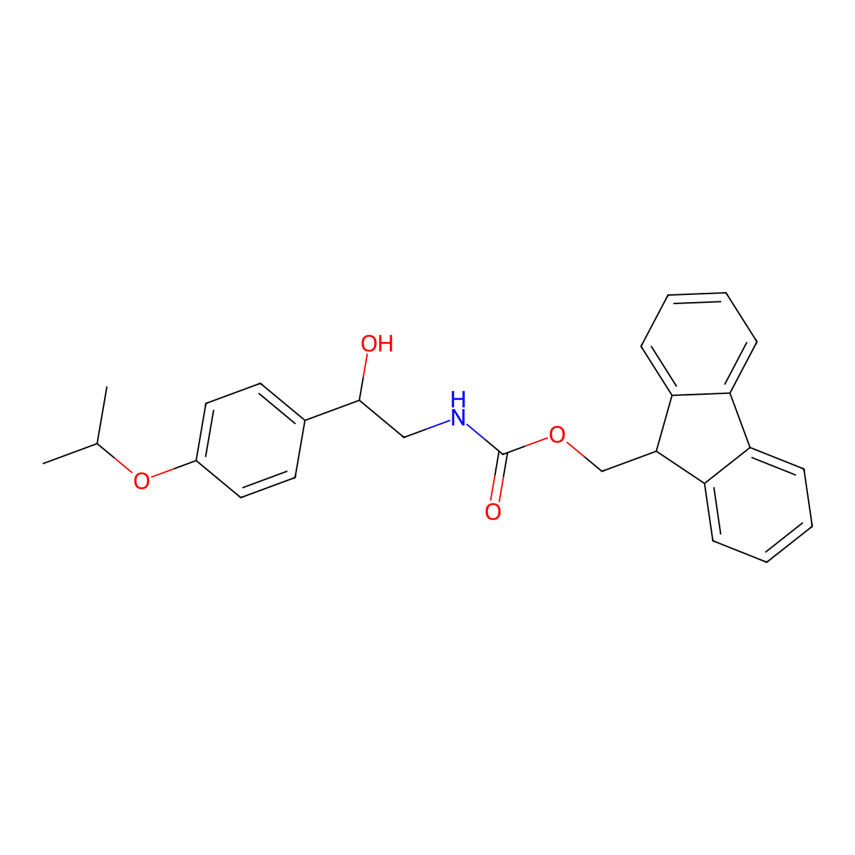 (9H-fluoren-9-yl)methyl N-{2-hydroxy-2-[4-(propan-2-yloxy)phenyl]ethyl}carbamate molecular structure, CAS 2764012-63-5