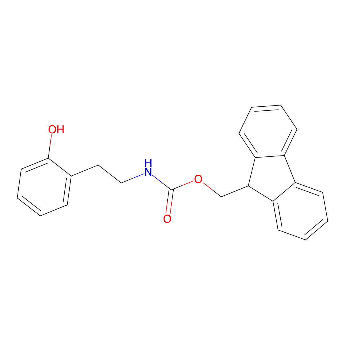 (9H-fluoren-9-yl)methyl N-[2-(2-hydroxyphenyl)ethyl]carbamate molecular structure, CAS 2764012-64-6