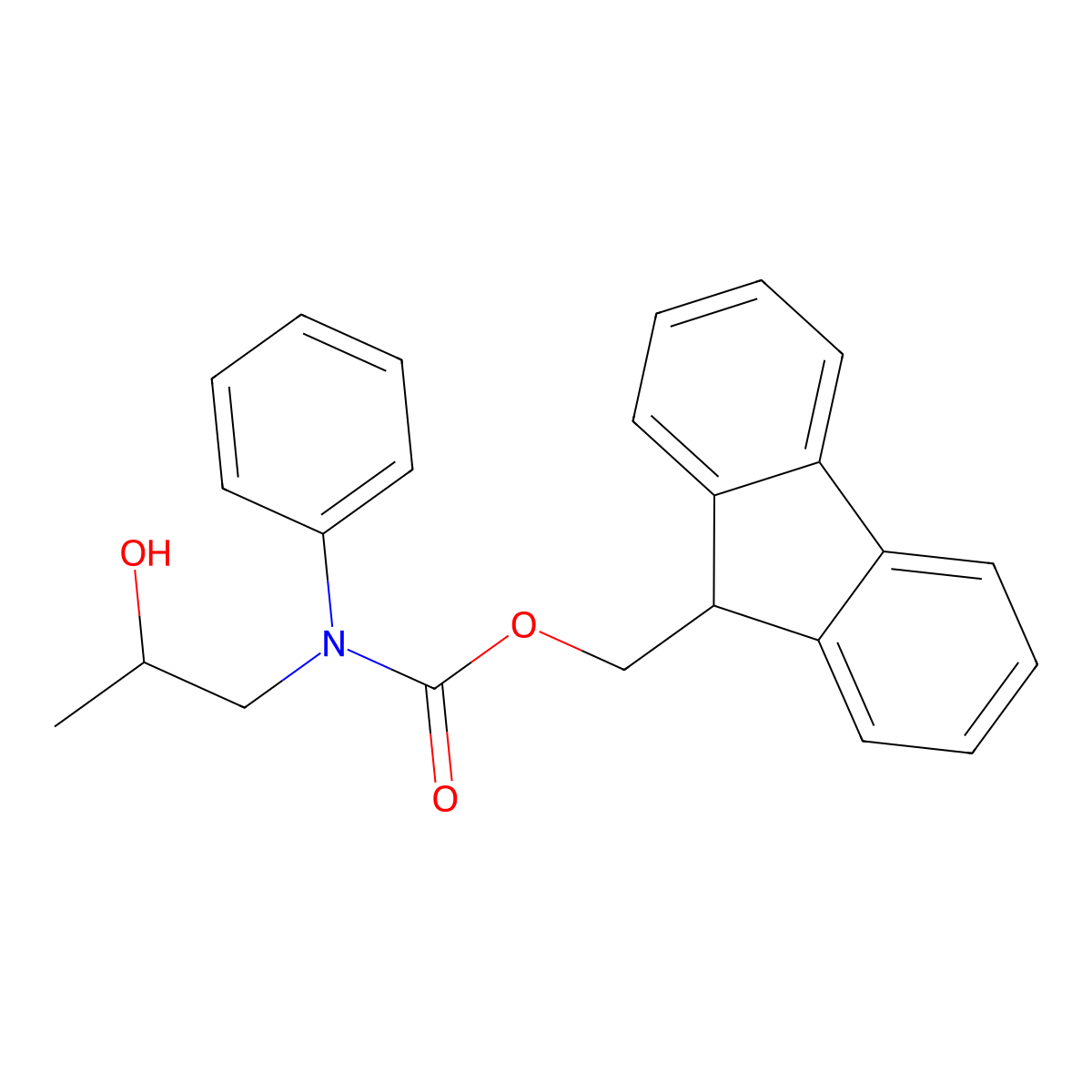 (9H-fluoren-9-yl)methyl N-(2-hydroxypropyl)-N-phenylcarbamate molecular structure, CAS 2764012-87-3
