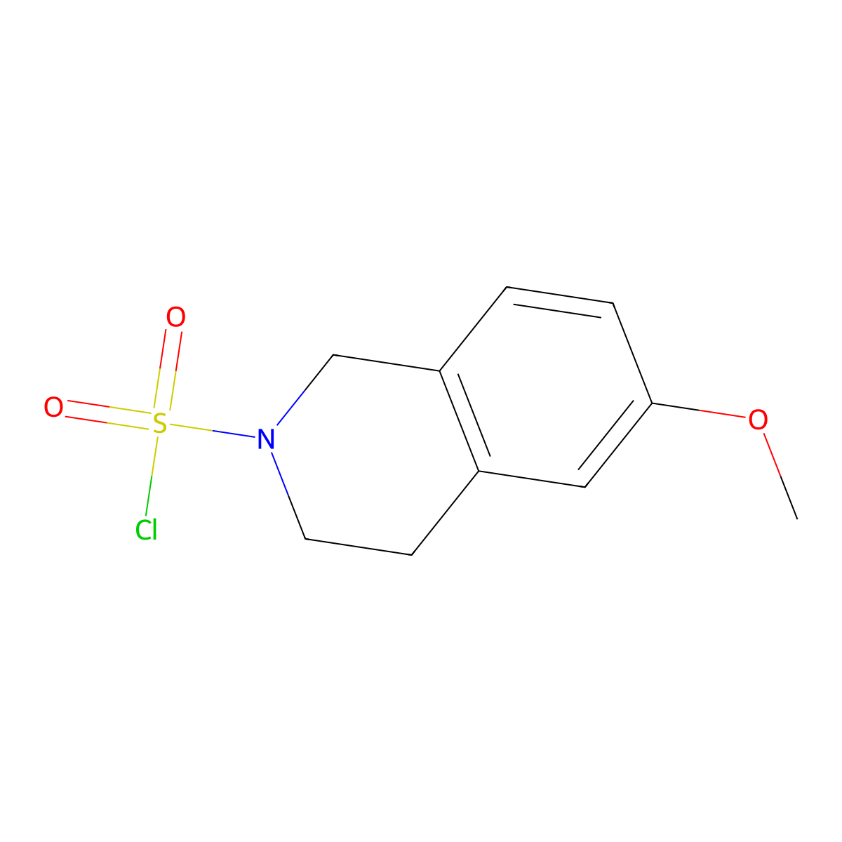 6-Methoxy-1,2,3,4-tetrahydroisoquinoline-2-sulfonyl chloride molecular structure, CAS 2764013-12-7
