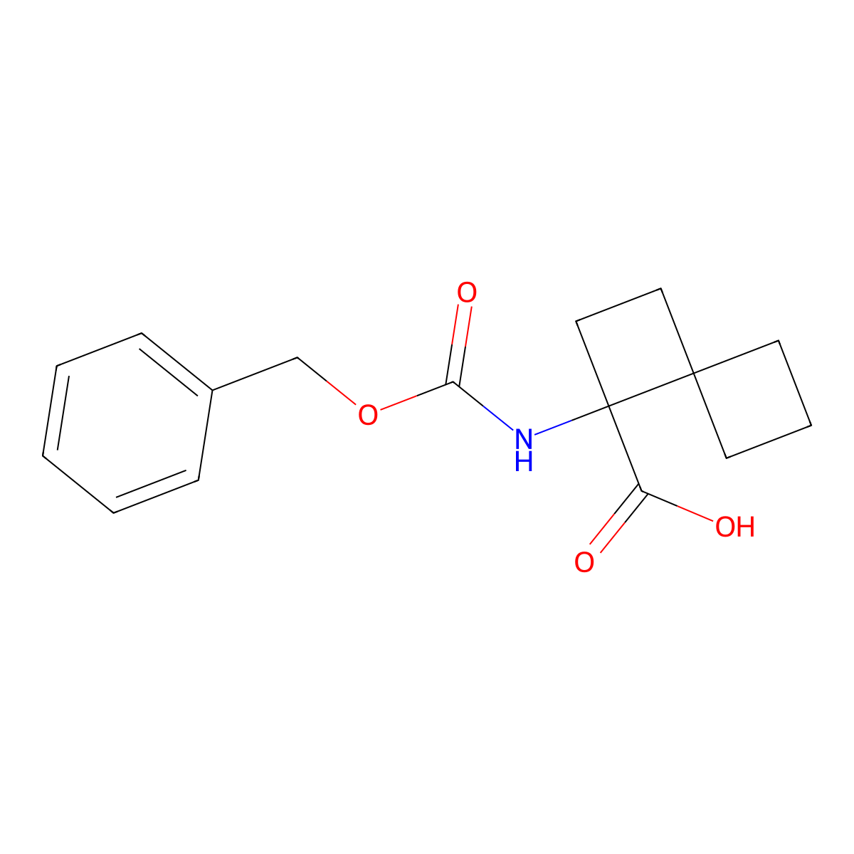 1-{[(Benzyloxy)carbonyl]amino}spiro[3.3]heptane-1-carboxylic acid molecular structure, CAS 2764013-18-3