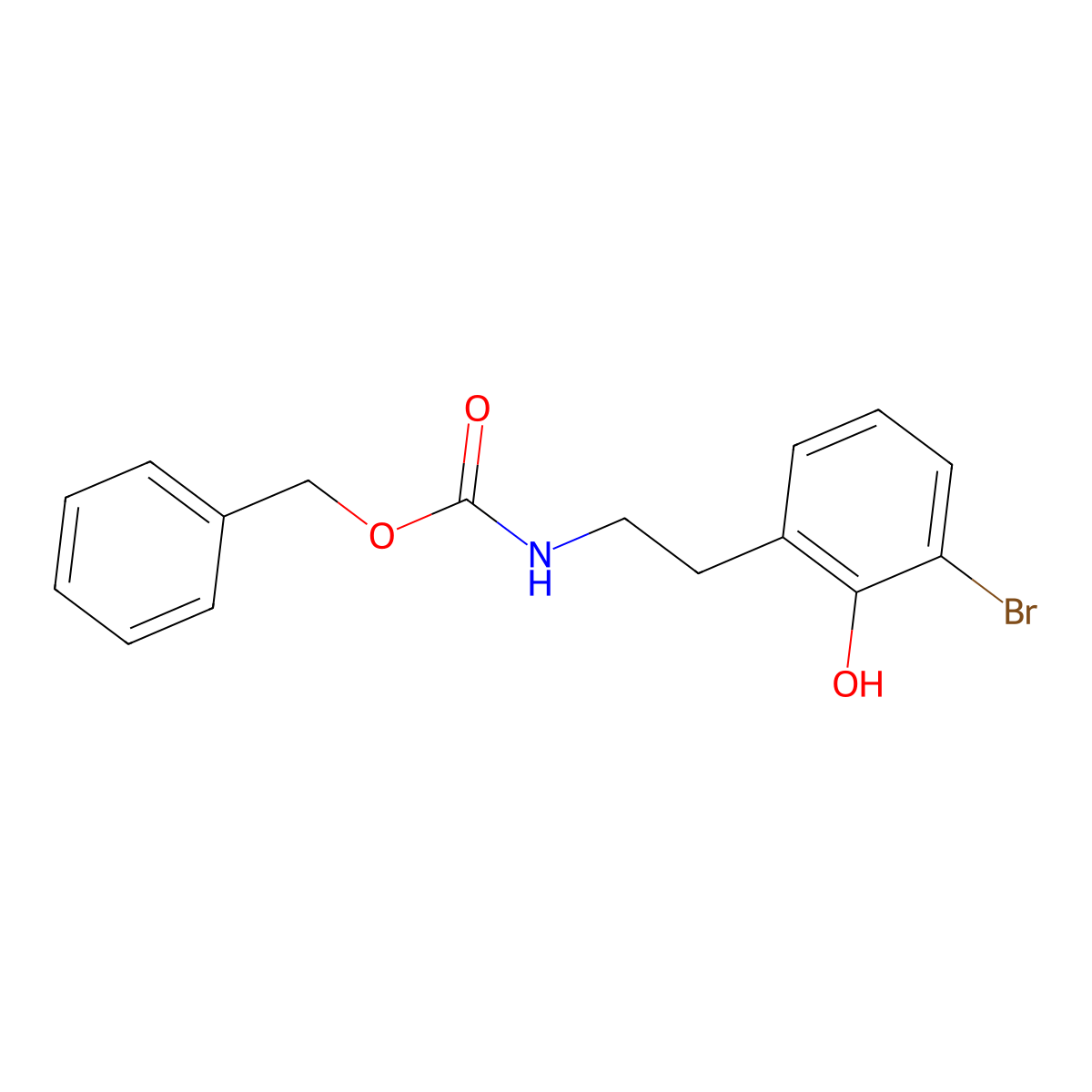 benzyl N-[2-(3-bromo-2-hydroxyphenyl)ethyl]carbamate molecular structure, CAS 2764013-74-1