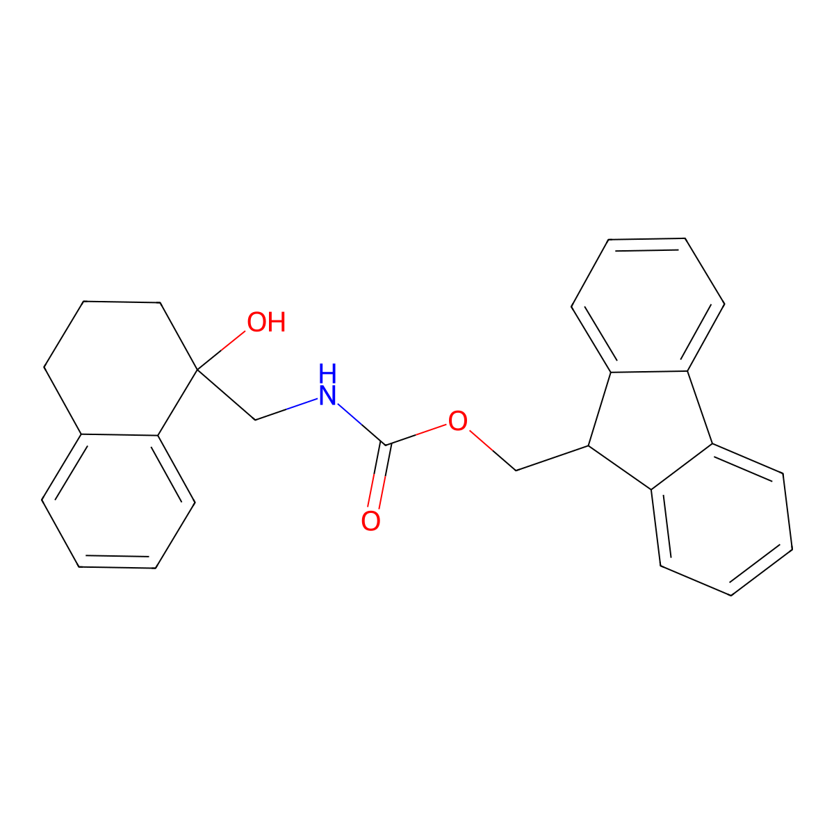 (9H-fluoren-9-yl)methyl N-[(1-hydroxy-1,2,3,4-tetrahydronaphthalen-1-yl)methyl]carbamate molecular structure, CAS 2764014-17-5