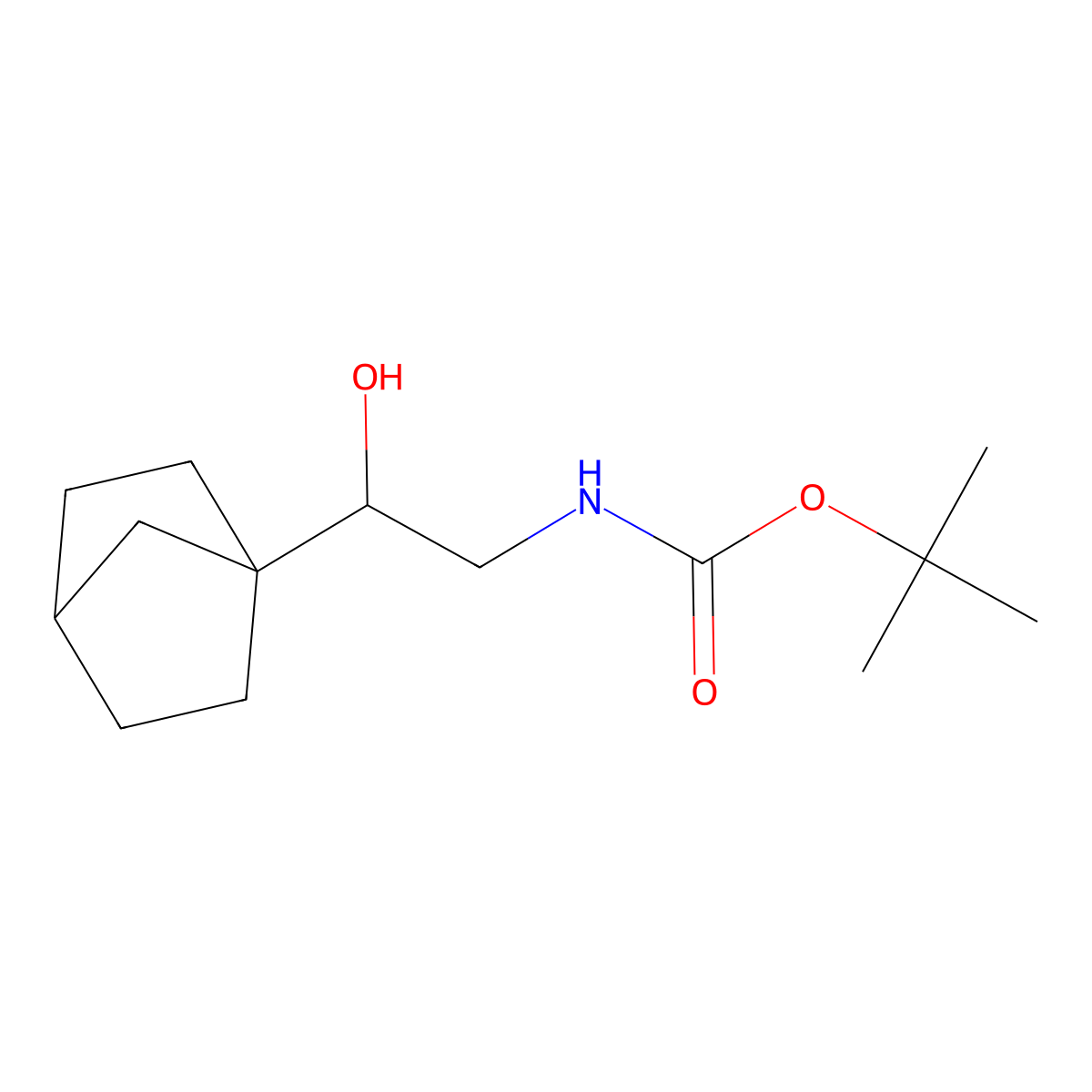 tert-butyl N-(2-{bicyclo[2.2.1]heptan-1-yl}-2-hydroxyethyl)carbamate molecular structure, CAS 2764014-19-7