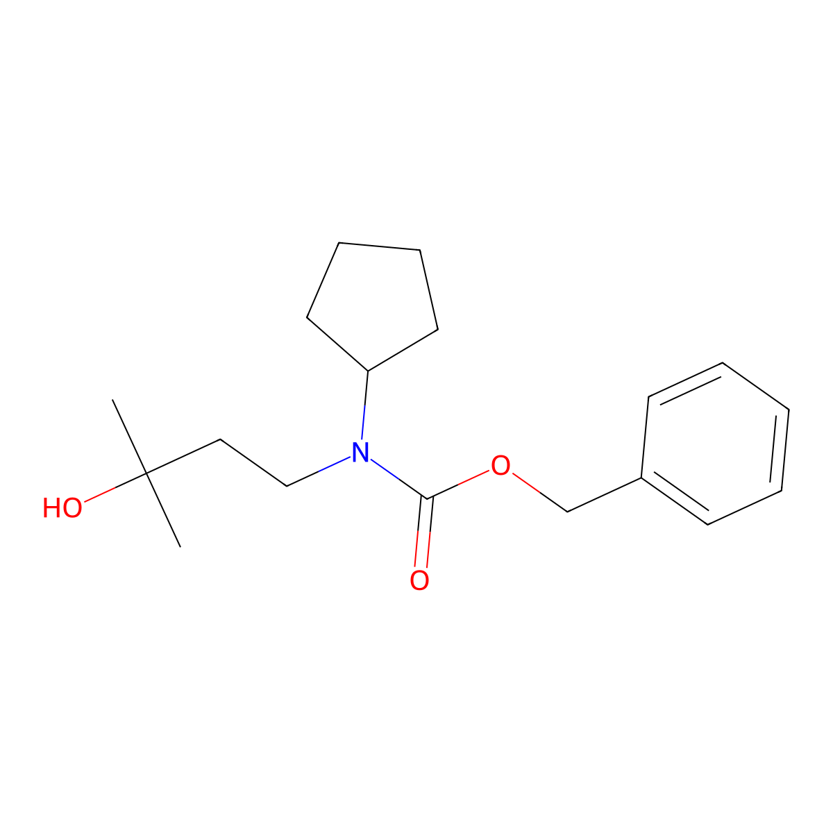 benzyl N-cyclopentyl-N-(3-hydroxy-3-methylbutyl)carbamate molecular structure, CAS 2764014-90-4
