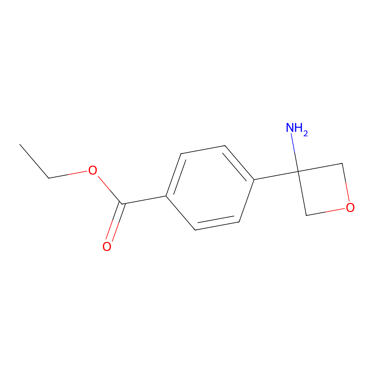 Ethyl 4-(3-aminooxetan-3-yl)benzoate molecular structure, CAS 2764014-98-2