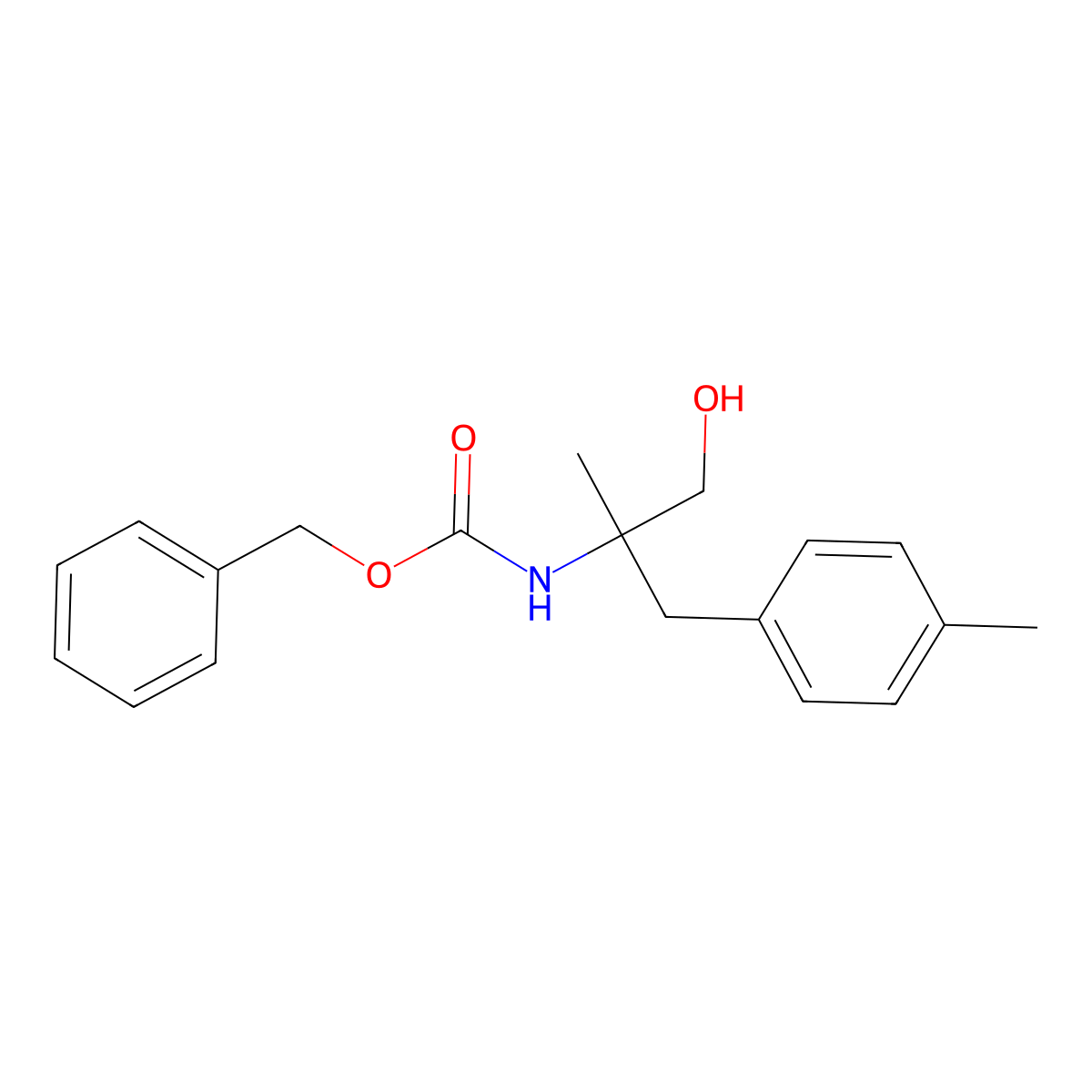 benzyl N-[1-hydroxy-2-methyl-3-(4-methylphenyl)propan-2-yl]carbamate molecular structure, CAS 2764015-17-8
