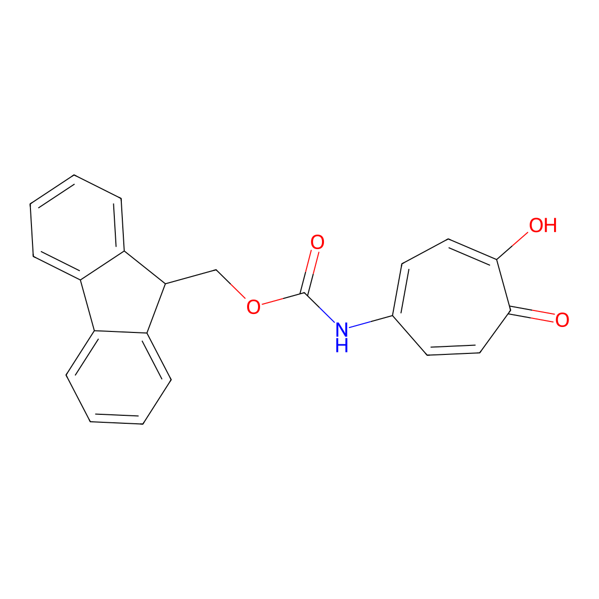 (9H-fluoren-9-yl)methyl N-(4-hydroxy-5-oxocyclohepta-1,3,6-trien-1-yl)carbamate molecular structure, CAS 2764015-55-4