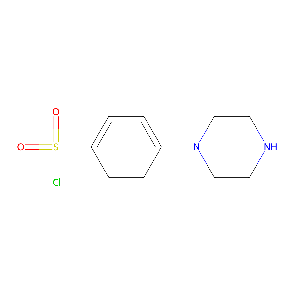 4-(Piperazin-1-yl)benzene-1-sulfonyl chloride molecular structure, CAS 2764015-61-2