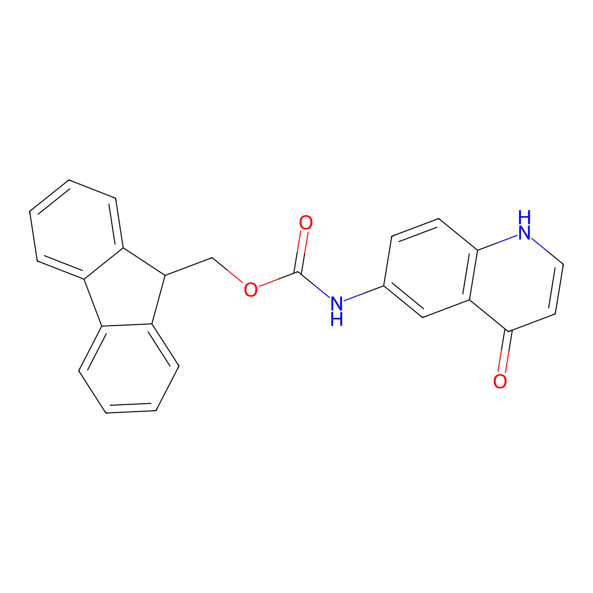 (9H-fluoren-9-yl)methyl N-(4-hydroxyquinolin-6-yl)carbamate molecular structure, CAS 2764015-83-8