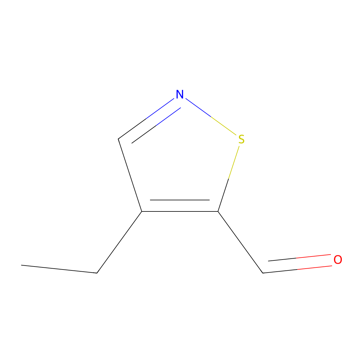 4-Ethyl-1,2-thiazole-5-carbaldehyde molecular structure, CAS 2764015-97-4