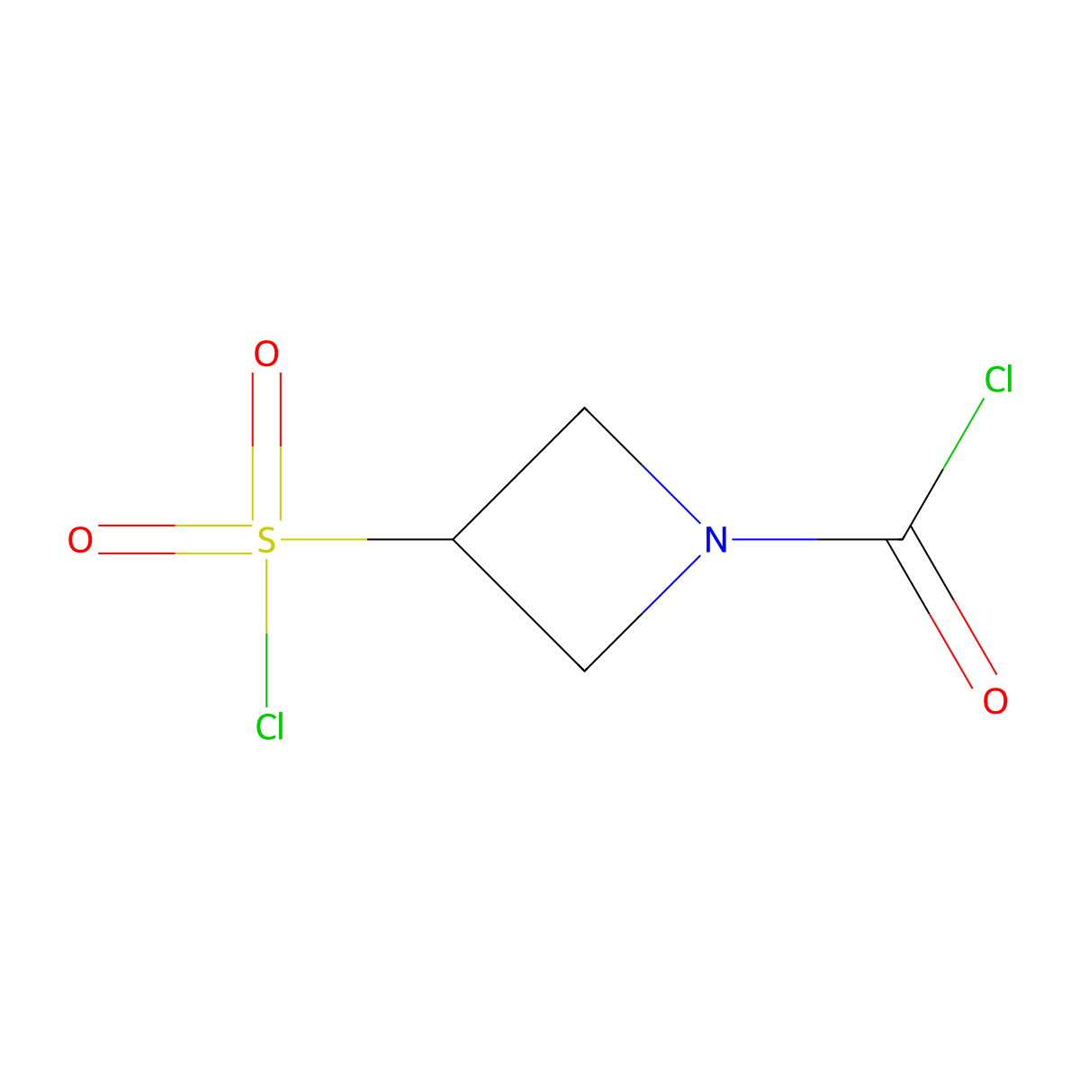 3-(Chlorosulfonyl)azetidine-1-carbonyl chloride molecular structure, CAS 2764016-03-5