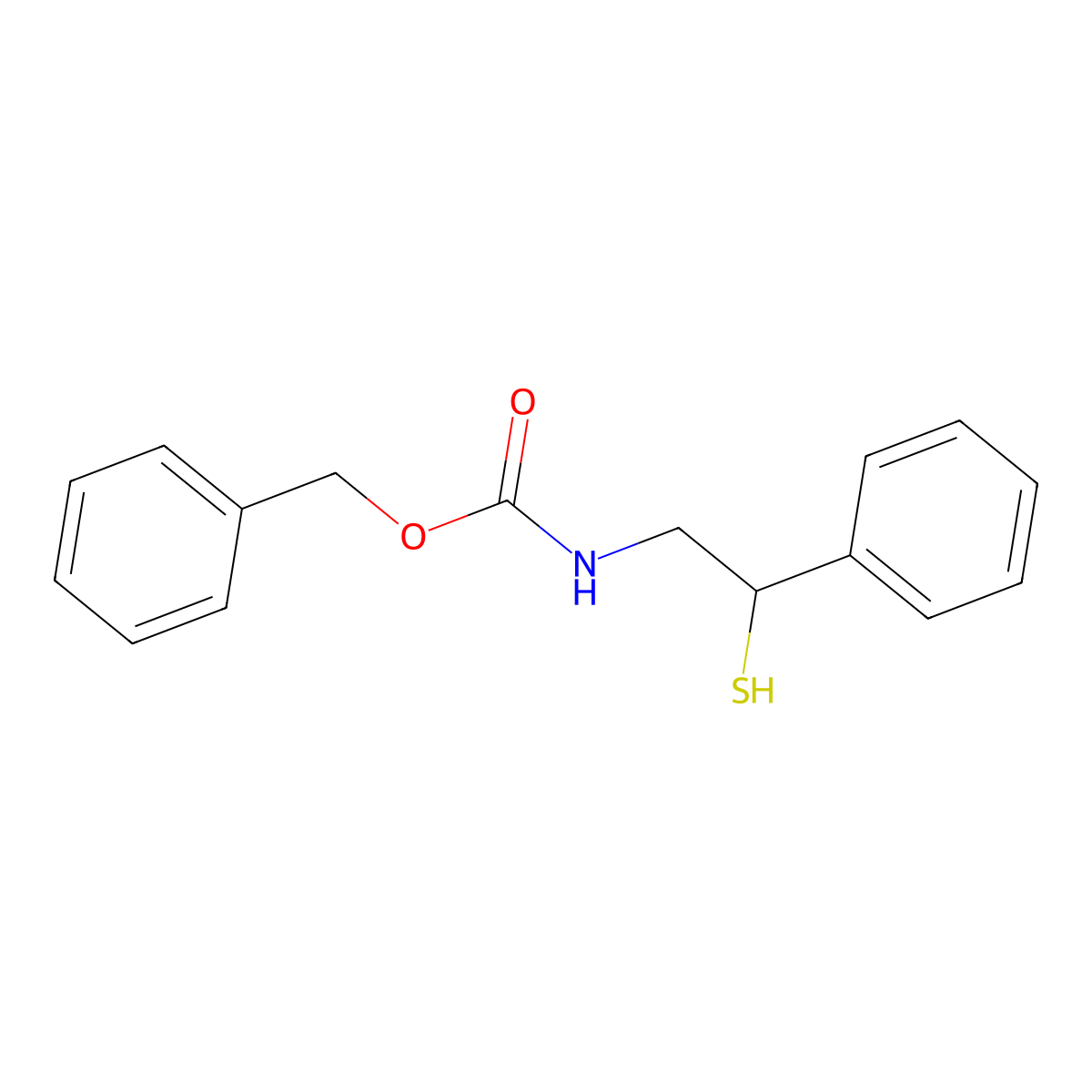 benzyl N-(2-phenyl-2-sulfanylethyl)carbamate molecular structure, CAS 2764016-23-9