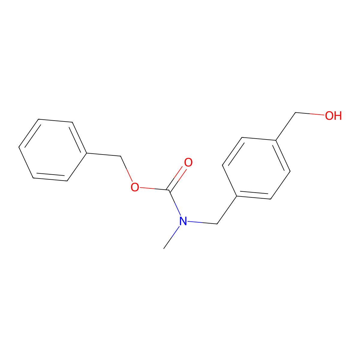 benzyl N-{[4-(hydroxymethyl)phenyl]methyl}-N-methylcarbamate molecular structure, CAS 2764016-47-7