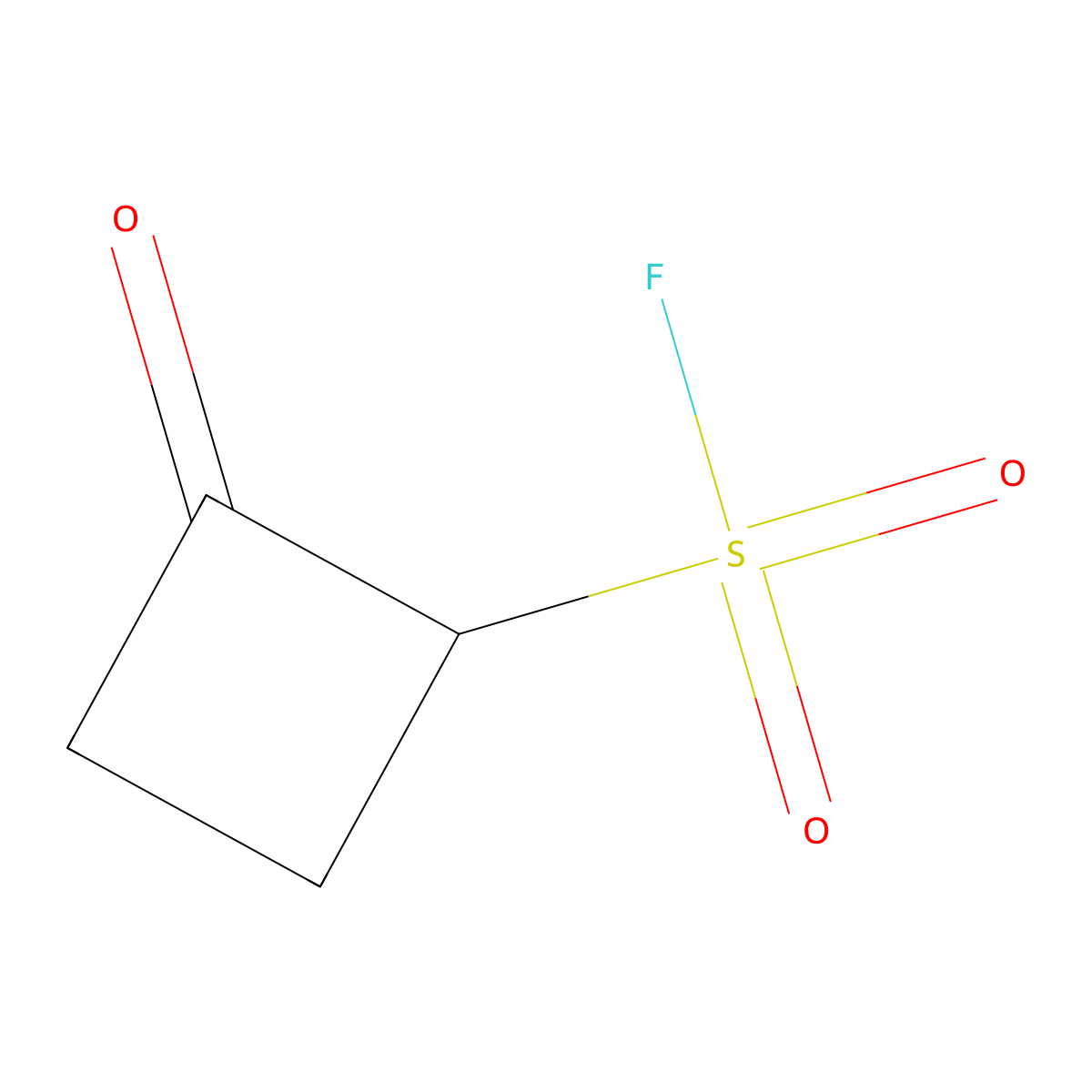2-Oxocyclobutane-1-sulfonyl fluoride molecular structure, CAS 2764017-11-8