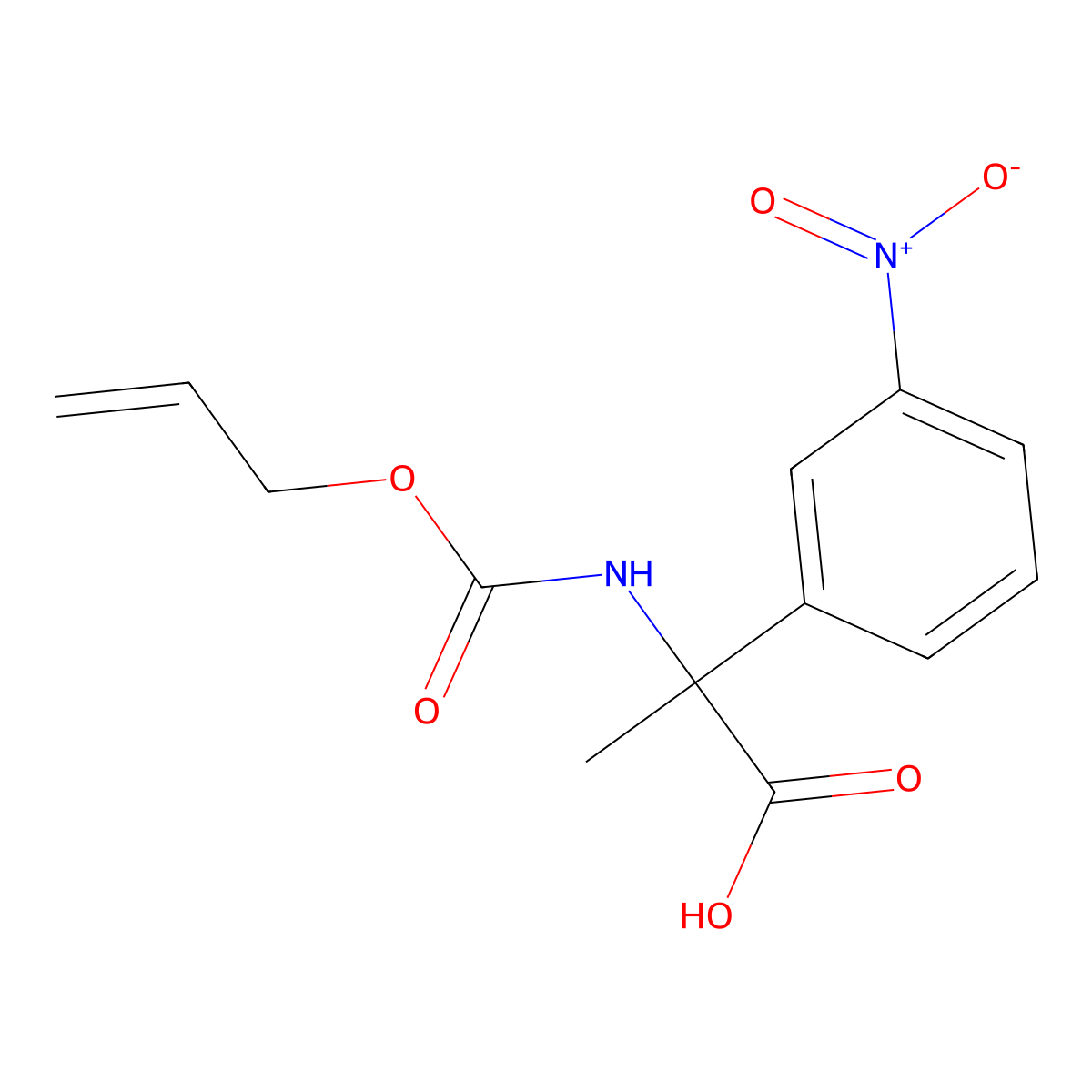 2-(3-Nitrophenyl)-2-{[(prop-2-en-1-yloxy)carbonyl]amino}propanoic acid molecular structure, CAS 2764017-66-3