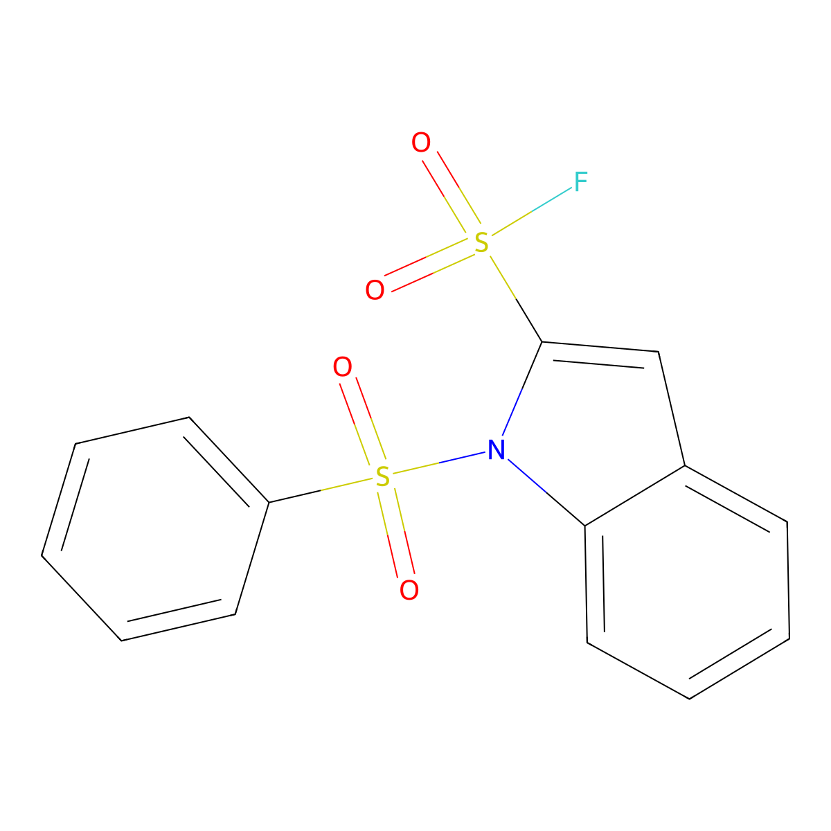 1-(benzenesulfonyl)-1H-indole-2-sulfonyl fluoride molecular structure, CAS 2764017-83-4