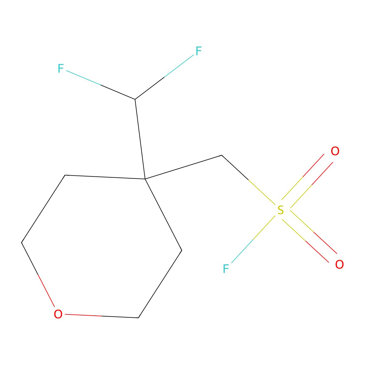 [4-(Difluoromethyl)oxan-4-yl]methanesulfonyl fluoride molecular structure, CAS 2764017-84-5