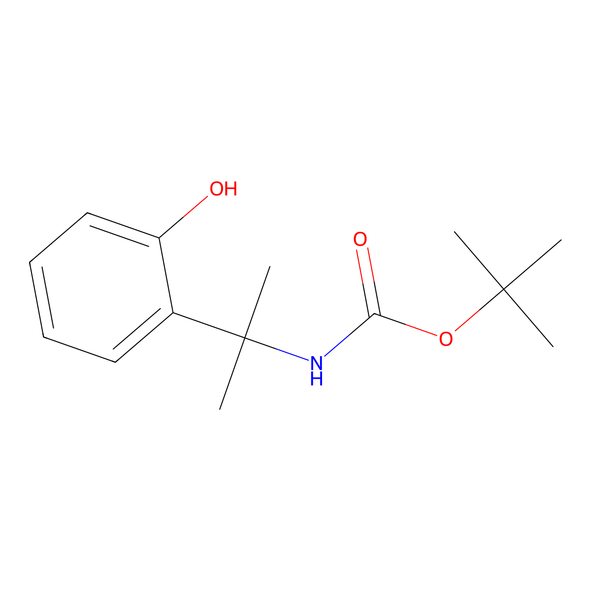 tert-butyl N-[2-(2-hydroxyphenyl)propan-2-yl]carbamate molecular structure, CAS 2764017-88-9