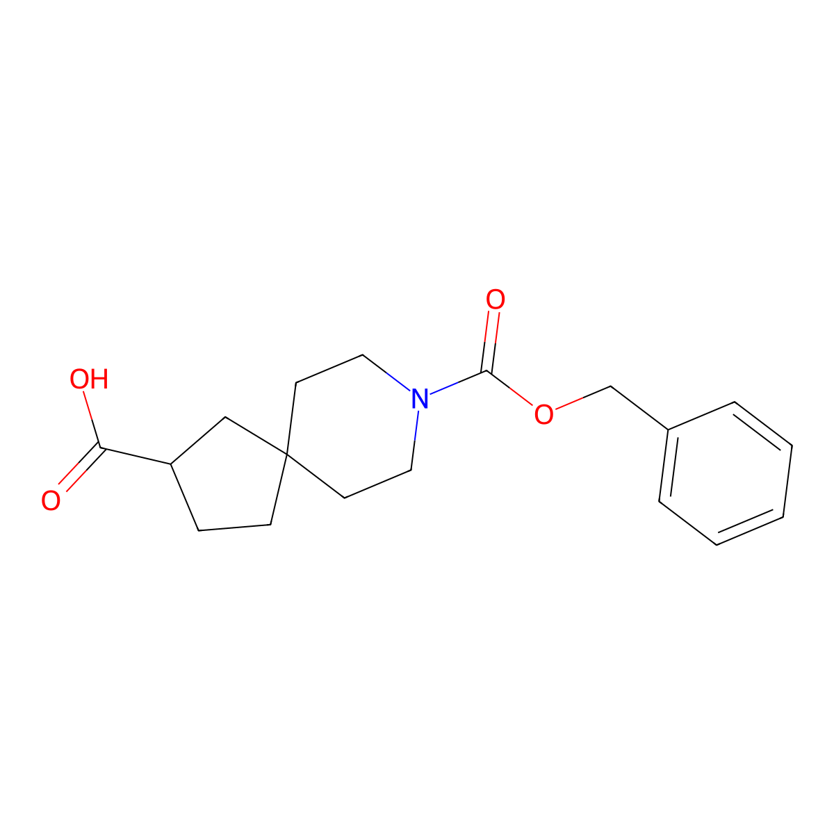 8-[(Benzyloxy)carbonyl]-8-azaspiro[4.5]decane-2-carboxylic acid molecular structure, CAS 2764017-93-6