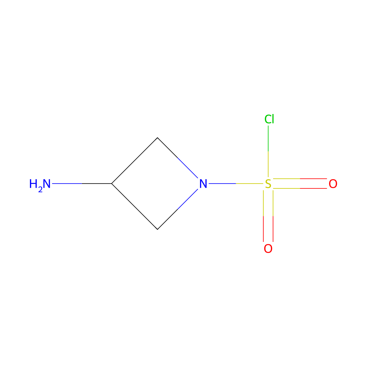 3-Aminoazetidine-1-sulfonyl chloride molecular structure, CAS 2764018-15-5