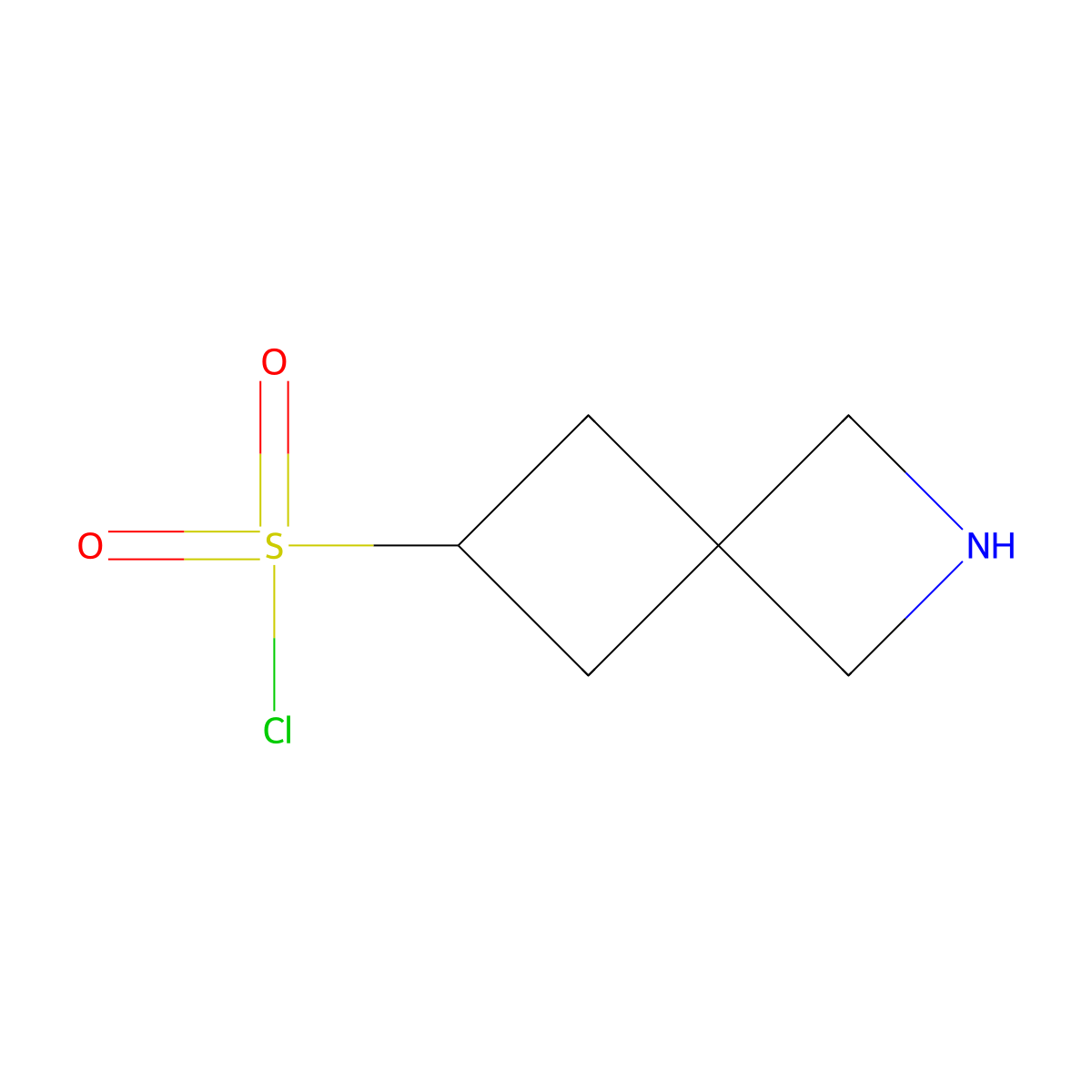 2-Azaspiro[3.3]heptane-6-sulfonyl chloride molecular structure, CAS 2764018-64-4