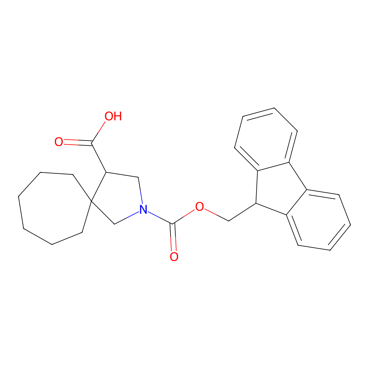 2-{[(9H-fluoren-9-yl)methoxy]carbonyl}-2-azaspiro[4.6]undecane-4-carboxylic acid molecular structure, CAS 2764019-06-7
