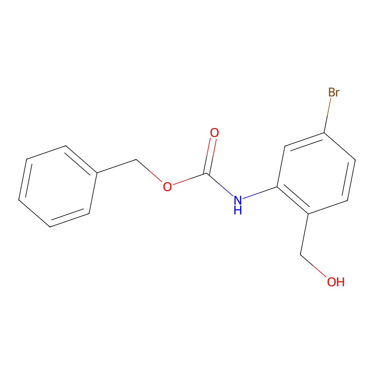 benzyl N-[5-bromo-2-(hydroxymethyl)phenyl]carbamate molecular structure, CAS 2764019-09-0
