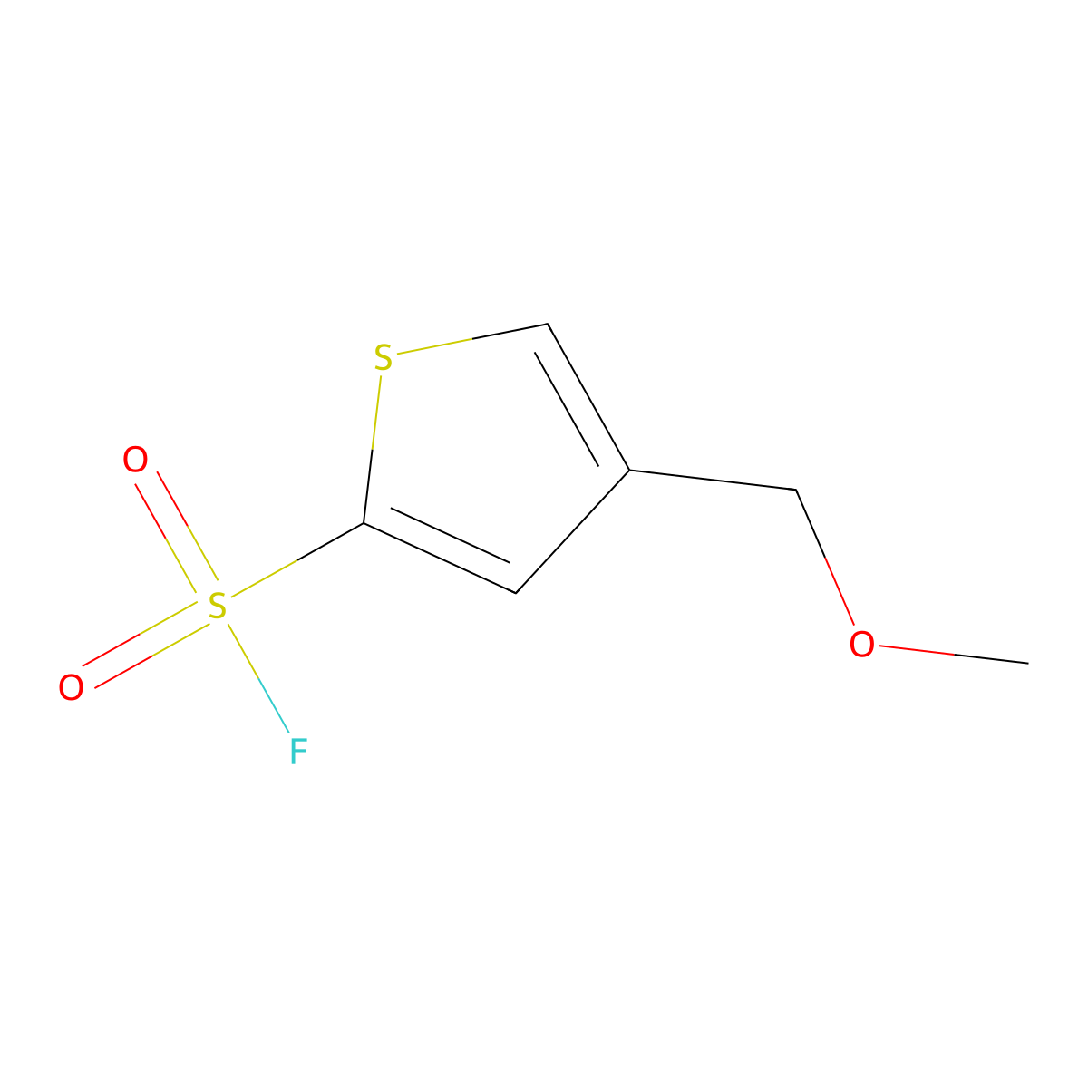 4-(Methoxymethyl)thiophene-2-sulfonyl fluoride molecular structure, CAS 2764019-25-0
