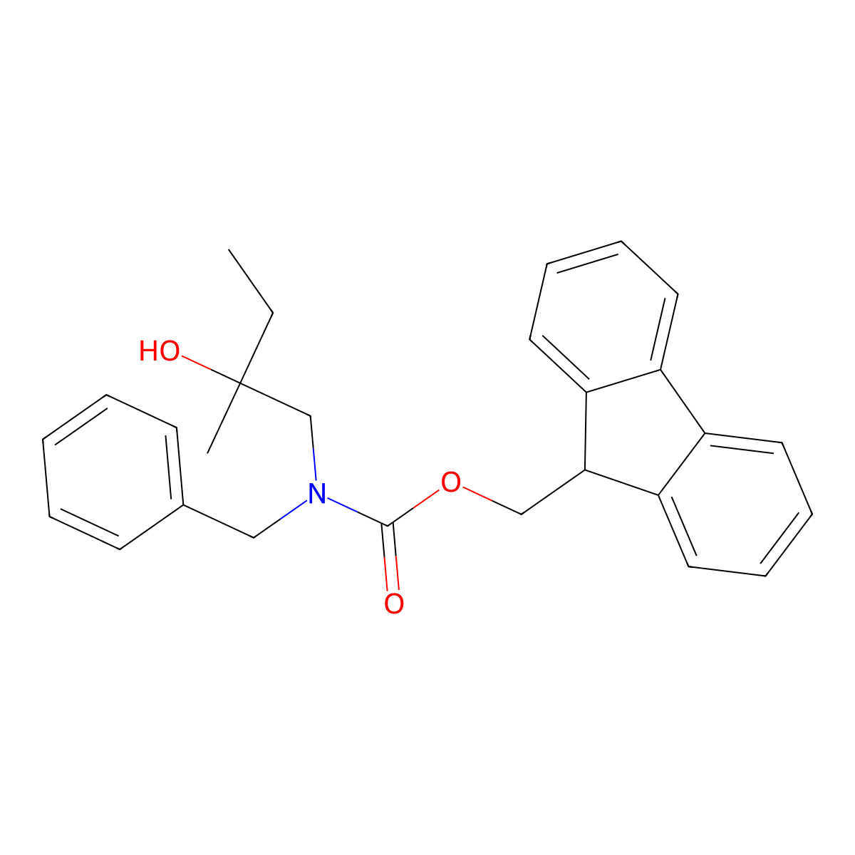 (9H-fluoren-9-yl)methyl N-benzyl-N-(2-hydroxy-2-methylbutyl)carbamate molecular structure, CAS 2764019-44-3