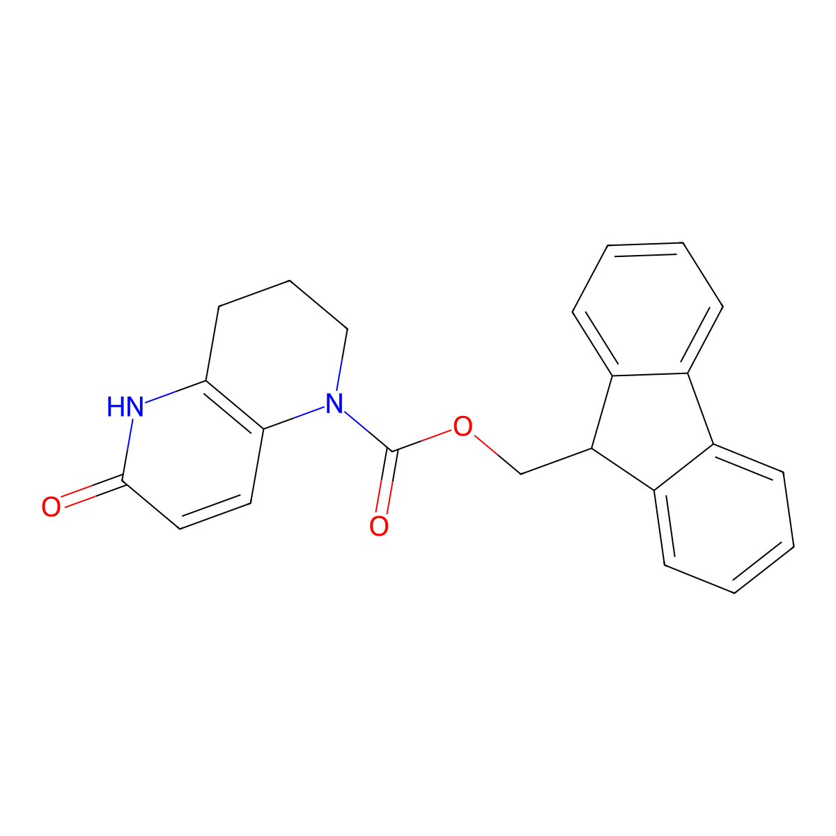 (9H-fluoren-9-yl)methyl 6-hydroxy-1,2,3,4-tetrahydro-1,5-naphthyridine-1-carboxylate molecular structure, CAS 2764019-84-1